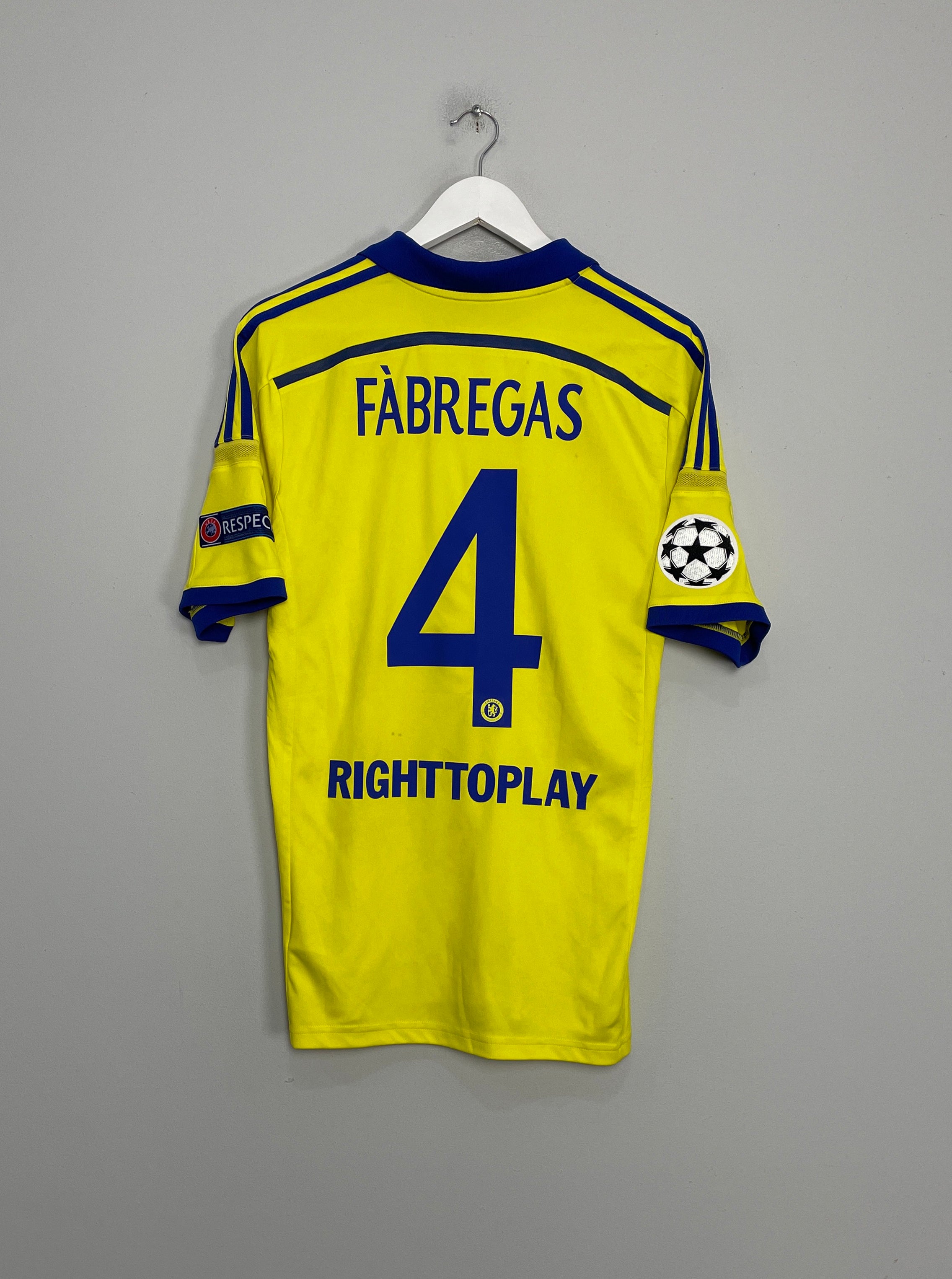 Shop 2014/15 CHELSEA FABREGAS #4 C/L AWAY SHIRT (M) ADIDAS, classic football shirts, vintage football shirts & retro soccer jerseys at Cult Kits
