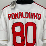 Shop 2010/11 AC MILAN RONALDINHO #80 *BNWT* AWAY SHIRT (L) ADIDAS, classic football shirts, vintage football shirts & retro soccer jerseys at Cult Kits