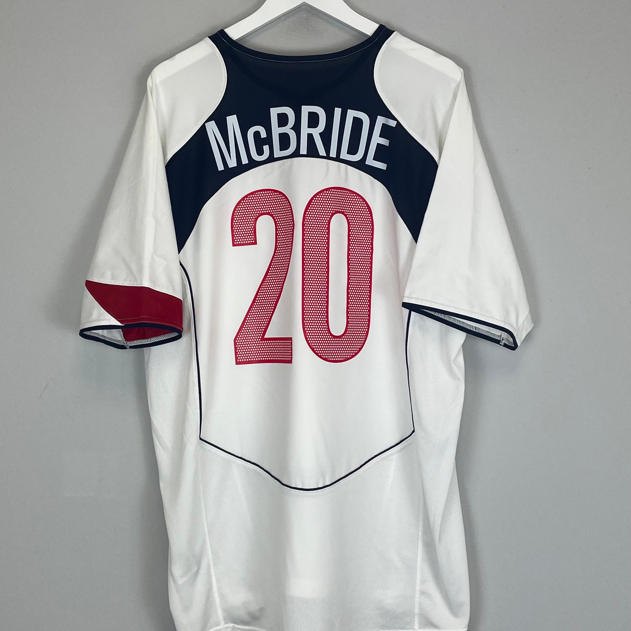 Shop 2004/06 USA MCBRIDE #20 HOME SHIRT (XL) NIKE, classic football shirts, vintage football shirts & retro soccer jerseys at Cult Kits