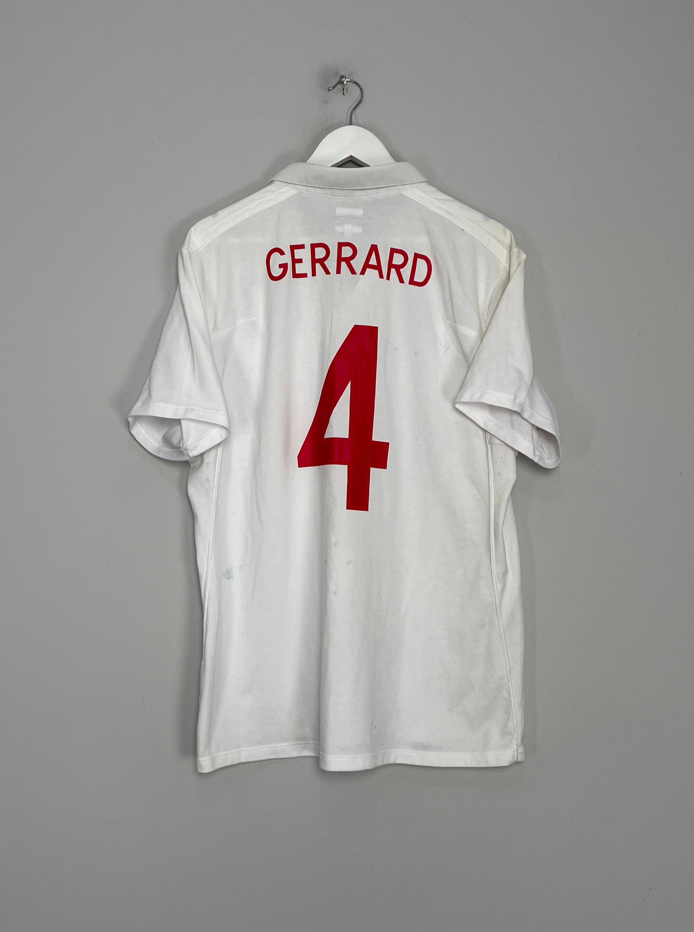 Shop 2010/11 ENGLAND GERRARD #4 HOME SHIRT (XL) UMBRO, classic football shirts, vintage football shirts & retro soccer jerseys at Cult Kits