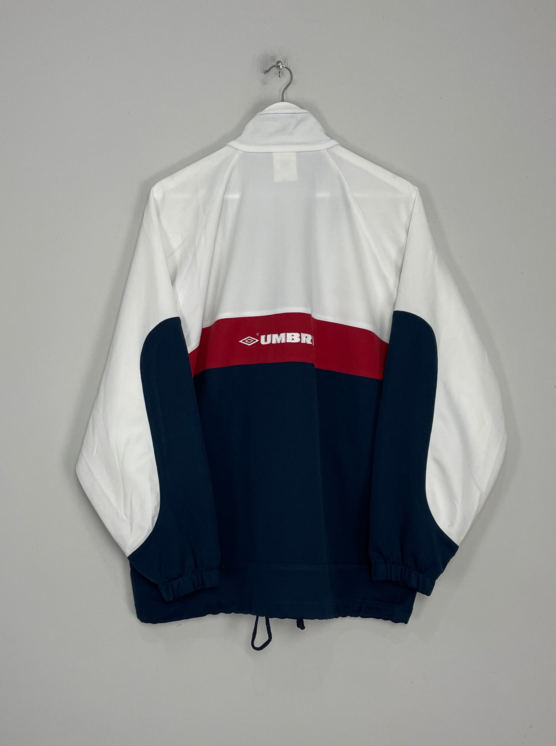 Shop 2000/02 ENGLAND TRACK JACKET (L) UMBRO, classic football shirts, vintage football shirts & retro soccer jerseys at Cult Kits