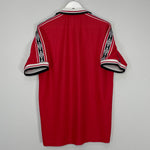 Shop 1998/00 MANCHESTER UNITED HOME SHIRT (L) UMBRO, classic football shirts, vintage football shirts & retro soccer jerseys at Cult Kits
