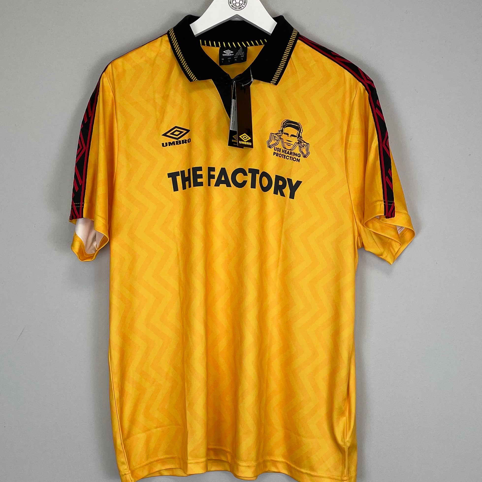 Shop UMBRO FACTORY RECORDS *BNWT* SHIRT (L), classic football shirts, vintage football shirts & retro soccer jerseys at Cult Kits