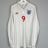 2009/10 ENGLAND CROUCH #9 L/S HOME SHIRT (XXL) UMBRO