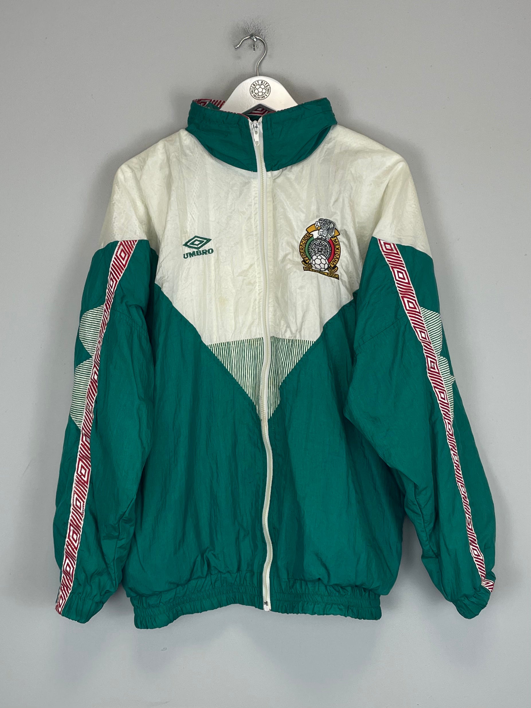 Shop 1993/94 MEXICO TRACK JACKET (M) UMBRO, classic football shirts, vintage football shirts & retro soccer jerseys at Cult Kits
