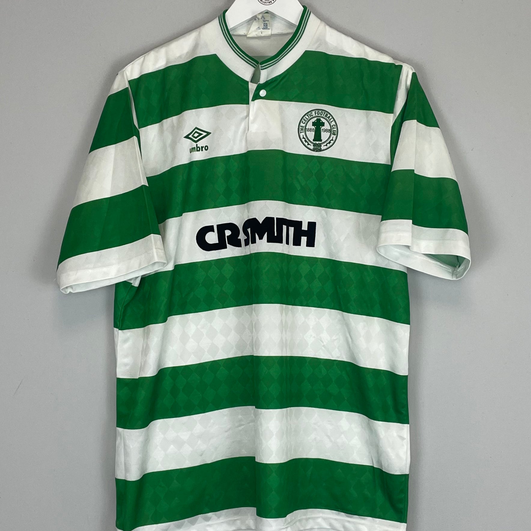 Shop 1987/89 CELTIC CENTENARY HOME SHIRT (L) UMBRO, classic football shirts, vintage football shirts & retro soccer jerseys at Cult Kits