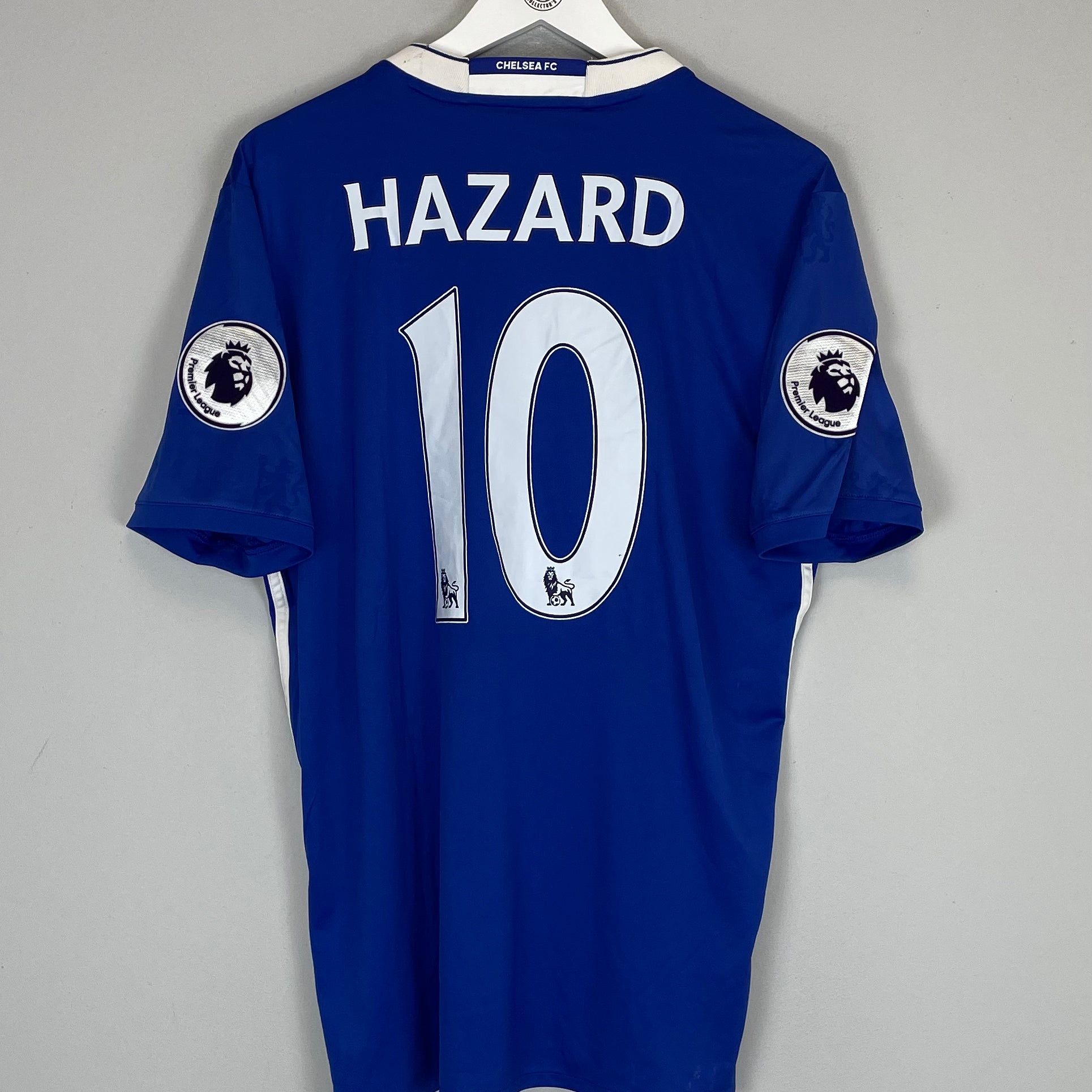 Shop 2016/17 CHELSEA HAZARD #10 HOME SHIRT (L) ADIDAS, classic football shirts, vintage football shirts & retro soccer jerseys at Cult Kits