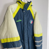 Shop 1990/92 ITALY BENCH COAT (M) DIADORA, classic football shirts, vintage football shirts & retro soccer jerseys at Cult Kits
