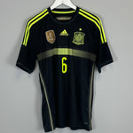 Shop 2013/15 SPAIN INIESTA #6 AWAY SHIRT (M) ADIDAS, classic football shirts, vintage football shirts & retro soccer jerseys at Cult Kits