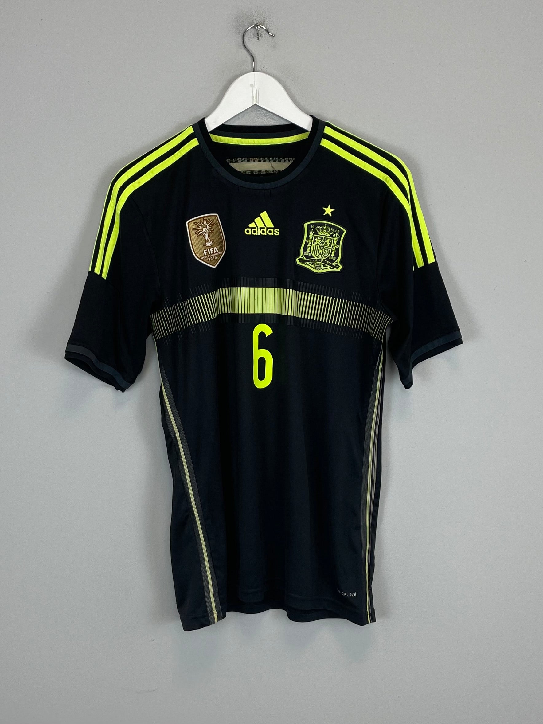 Shop 2013/15 SPAIN INIESTA #6 AWAY SHIRT (M) ADIDAS, classic football shirts, vintage football shirts & retro soccer jerseys at Cult Kits