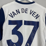 Shop 2024/25 TOTTENHAM VAN DE VEN #37 *AUTHENTIC* HOME SHIRT (M) NIKE, classic football shirts, vintage football shirts & retro soccer jerseys at Cult Kits