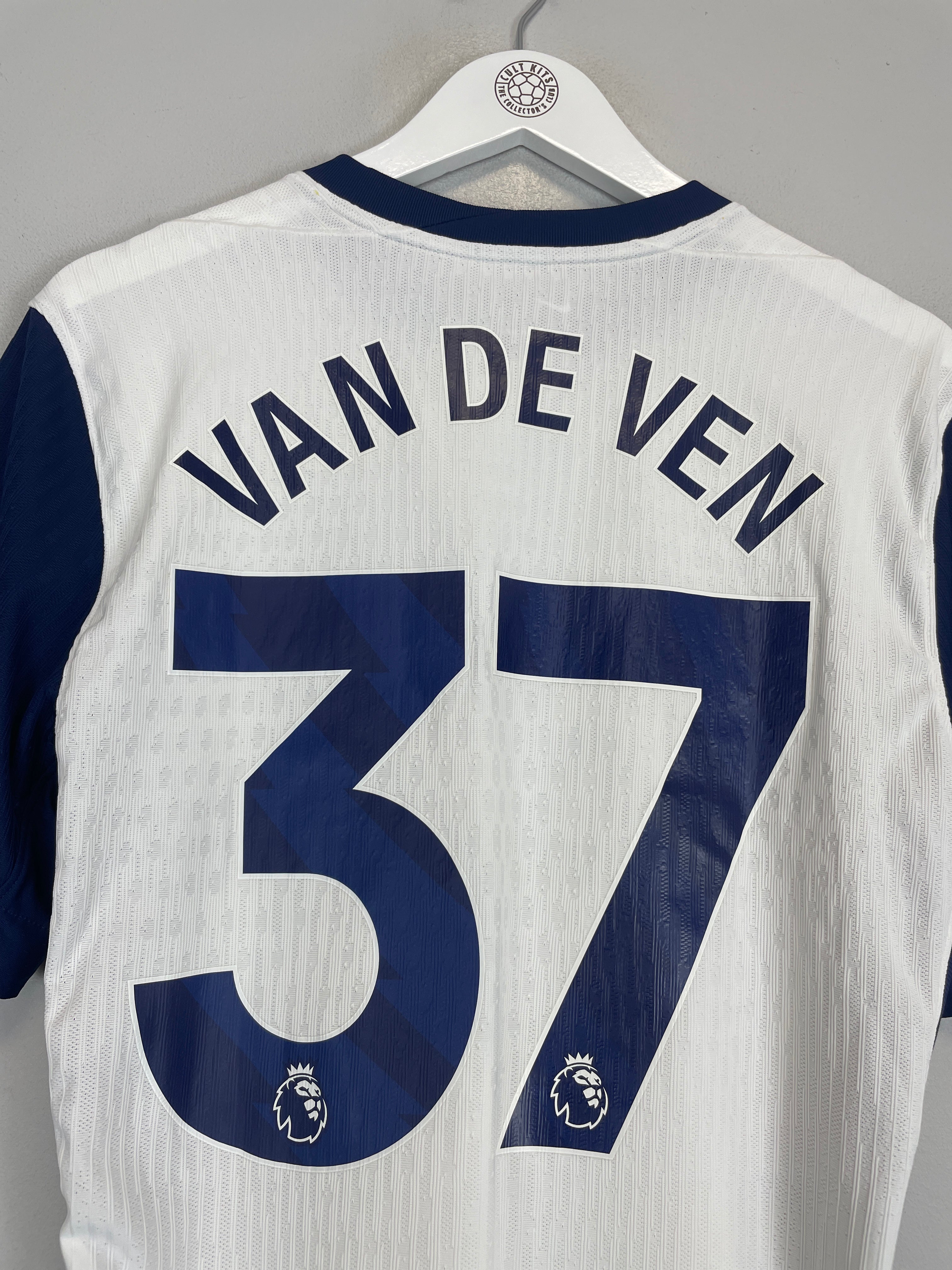 Shop 2024/25 TOTTENHAM VAN DE VEN #37 *AUTHENTIC* HOME SHIRT (M) NIKE, classic football shirts, vintage football shirts & retro soccer jerseys at Cult Kits