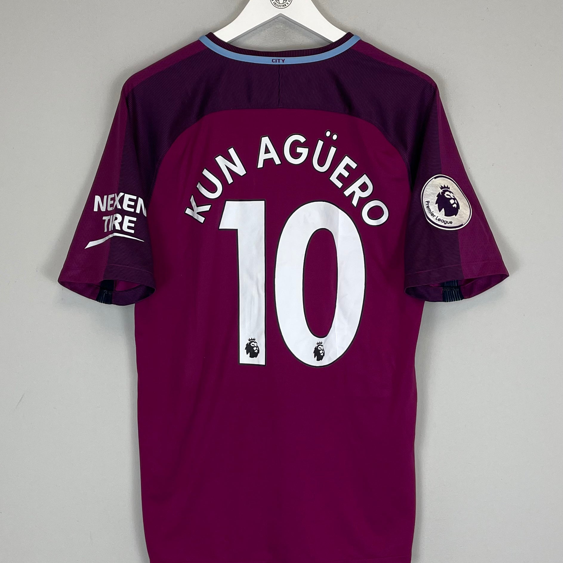 Shop 2017/18 MANCHESTER CITY KUN AGUERO #10 AWAY SHIRT (L) NIKE, classic football shirts, vintage football shirts & retro soccer jerseys at Cult Kits