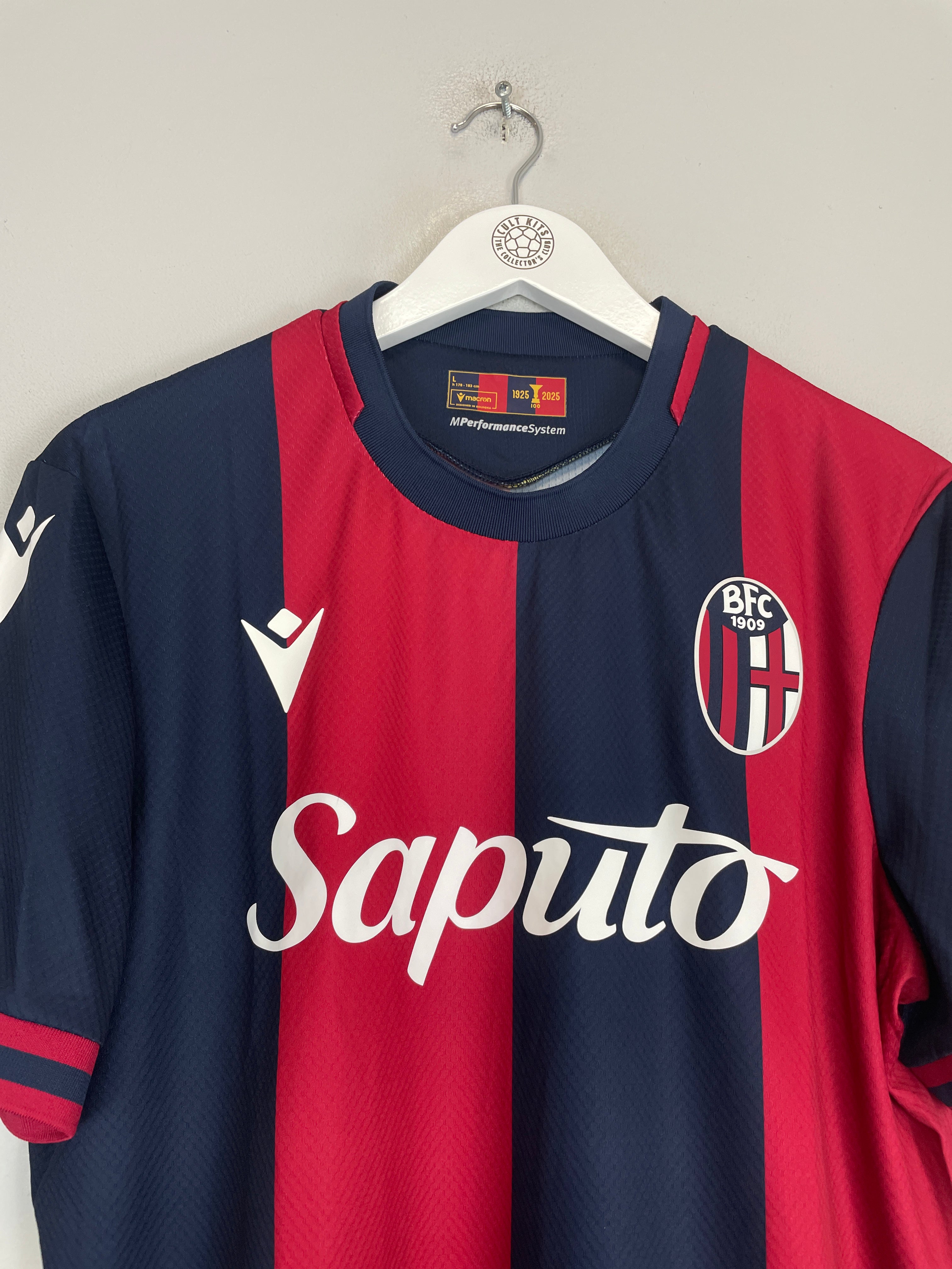 Shop 2024/25 BOLOGNA HOME SHIRT (L) MACRON, classic football shirts, vintage football shirts & retro soccer jerseys at Cult Kits
