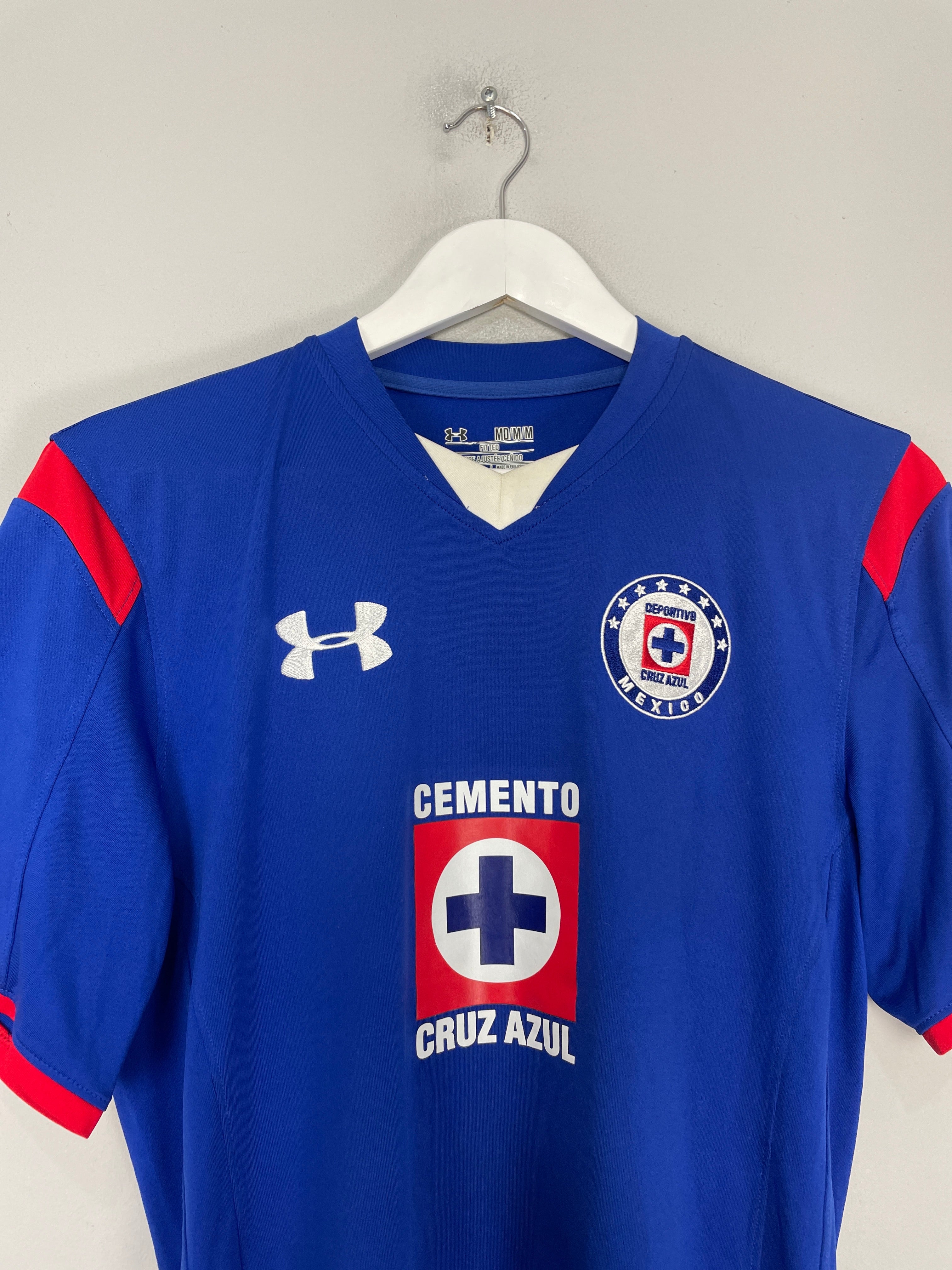 Shop 2014/15 CRUZ AZUL GIMENEZ #10 HOME SHIRT (M) UNDER ARMOUR, classic football shirts, vintage football shirts & retro soccer jerseys at Cult Kits