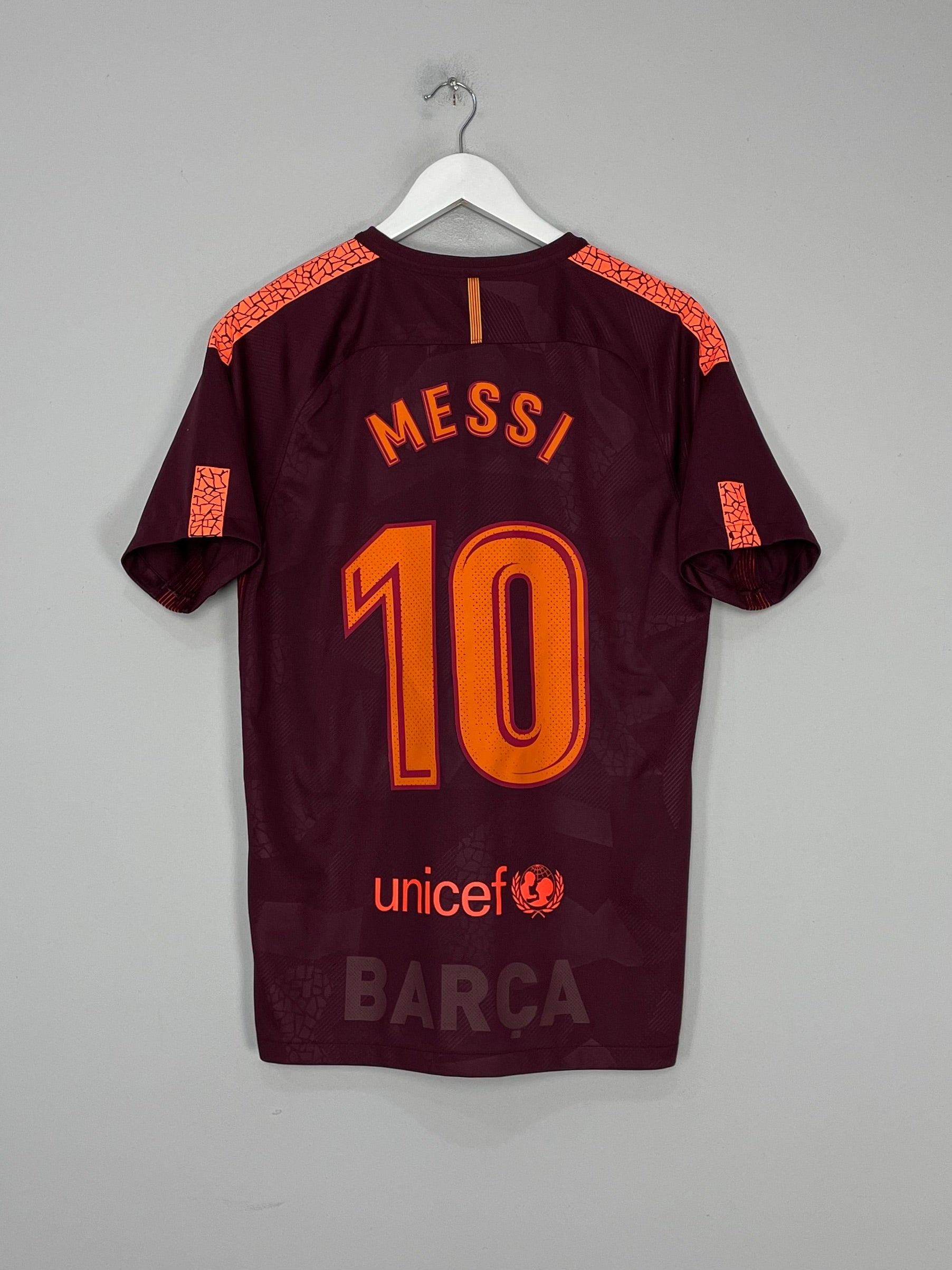 Shop 2017/18 BARCELONA MESSI #10 THIRD SHIRT (M) NIKE, classic football shirts, vintage football shirts & retro soccer jerseys at Cult Kits