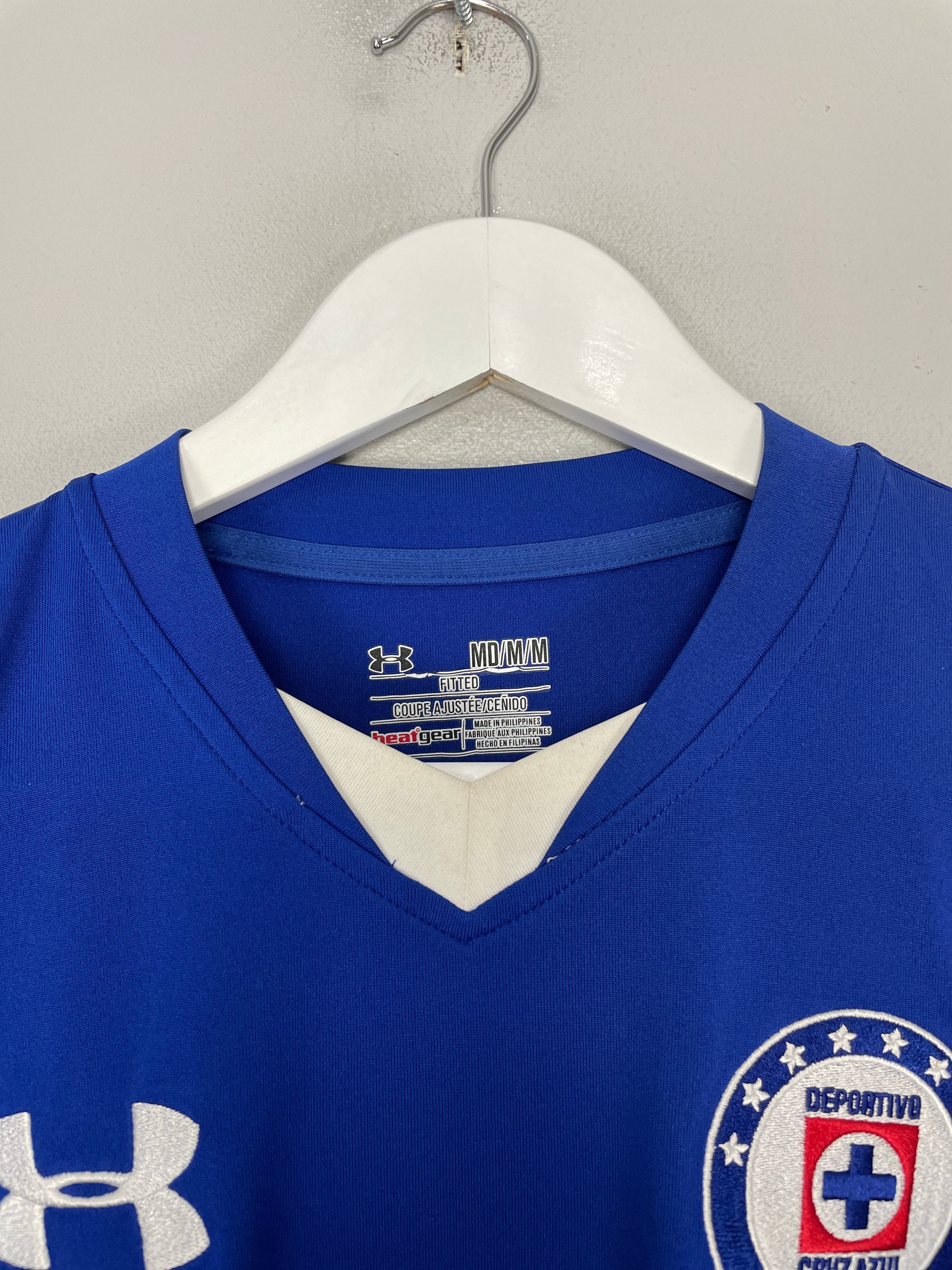 Shop 2014/15 CRUZ AZUL GIMENEZ #10 HOME SHIRT (M) UNDER ARMOUR, classic football shirts, vintage football shirts & retro soccer jerseys at Cult Kits