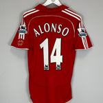Shop 2006/08 LIVERPOOL ALONSO #14 HOME SHIRT (S) ADIDAS, classic football shirts, vintage football shirts & retro soccer jerseys at Cult Kits