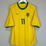 2000/02 BRAZIL ROMARIO #11 HOME SHIRT (L) NIKE
