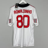 Shop 2010/11 AC MILAN RONALDINHO #80 *BNWT* AWAY SHIRT (L) ADIDAS, classic football shirts, vintage football shirts & retro soccer jerseys at Cult Kits