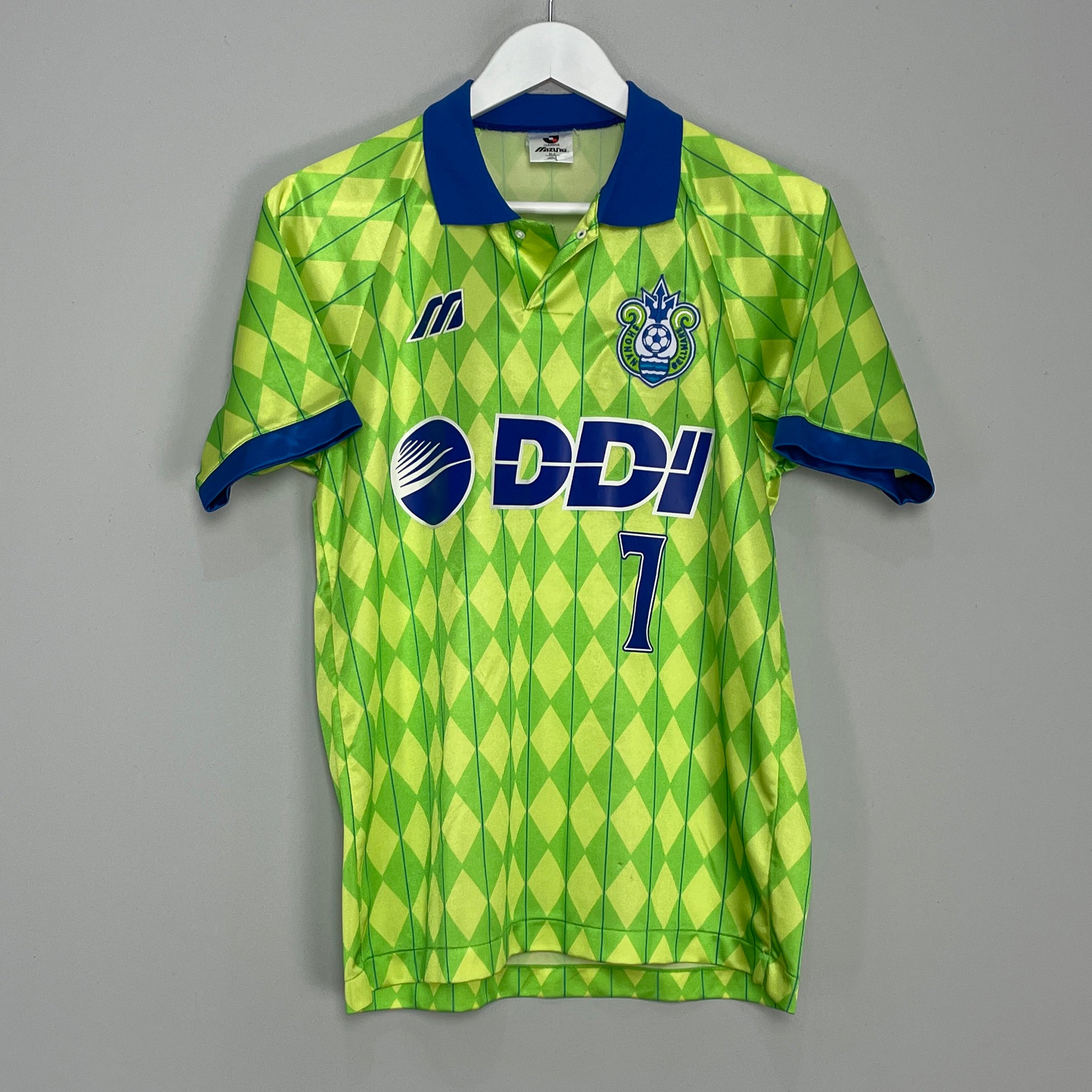 Shop 1996 SHONAN BELLMARE NAKATA #7 HOME SHIRT (M) MIZUNO, classic football shirts, vintage football shirts & retro soccer jerseys at Cult Kits