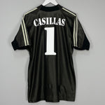 Shop 2002/03 REAL MADRID CASILLAS #1 *CENTENARY* GK SHIRT (M) ADIDAS, classic football shirts, vintage football shirts & retro soccer jerseys at Cult Kits