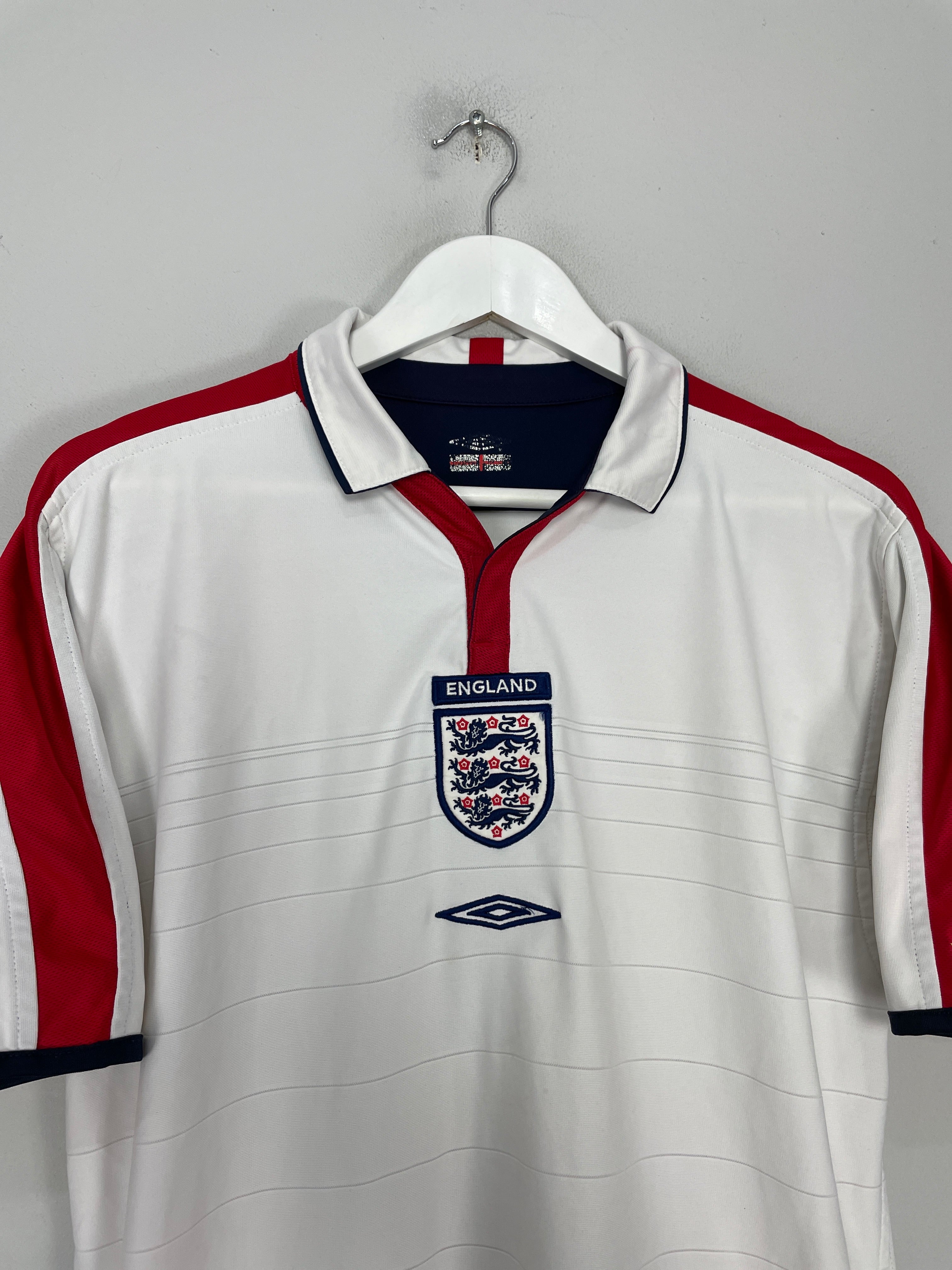 Shop 2003/05 ENGLAND HOME SHIRT (M) UMBRO, classic football shirts, vintage football shirts & retro soccer jerseys at Cult Kits