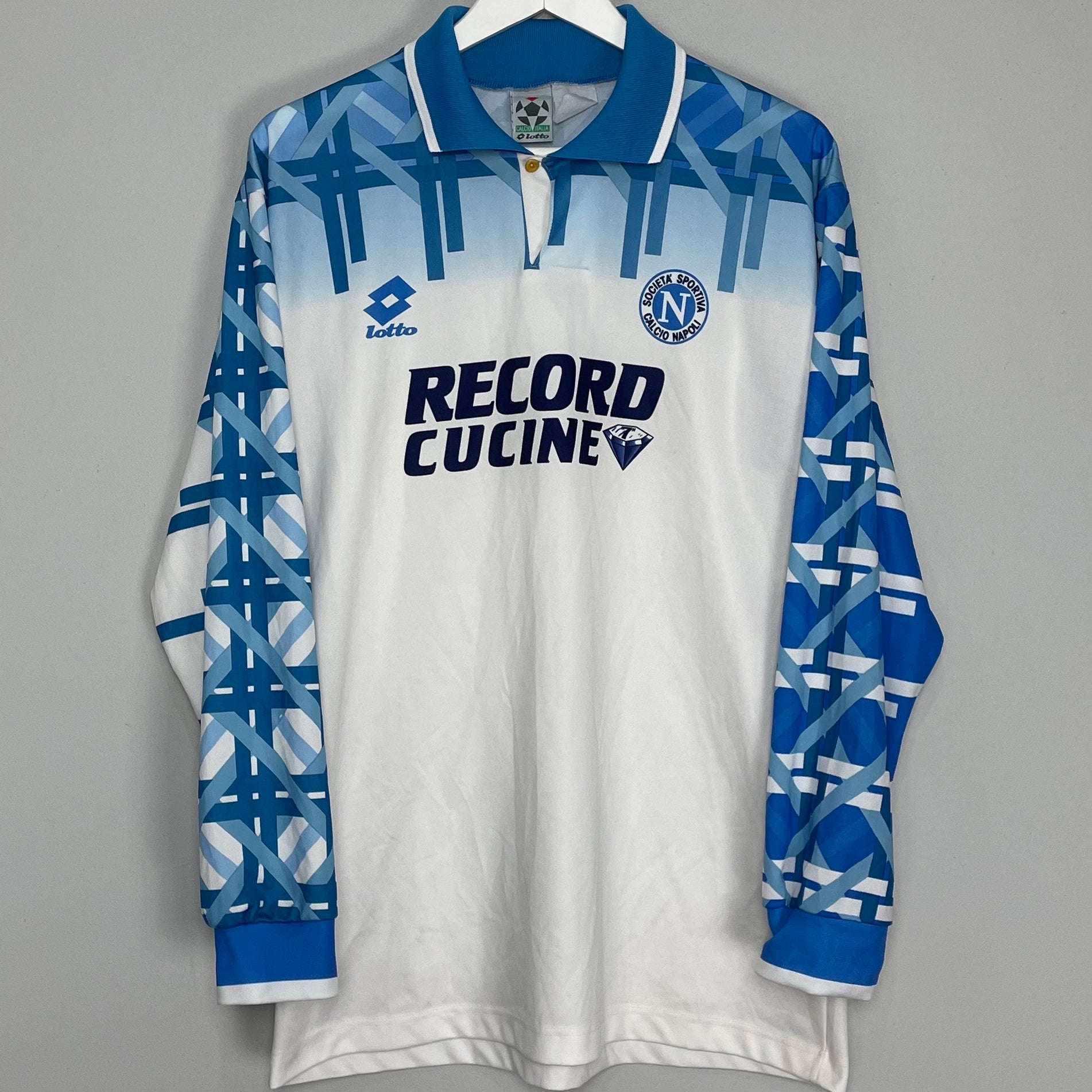 Shop 1994/96 NAPOLI L/S AWAY SHIRT (L) LOTTO, classic football shirts, vintage football shirts & retro soccer jerseys at Cult Kits