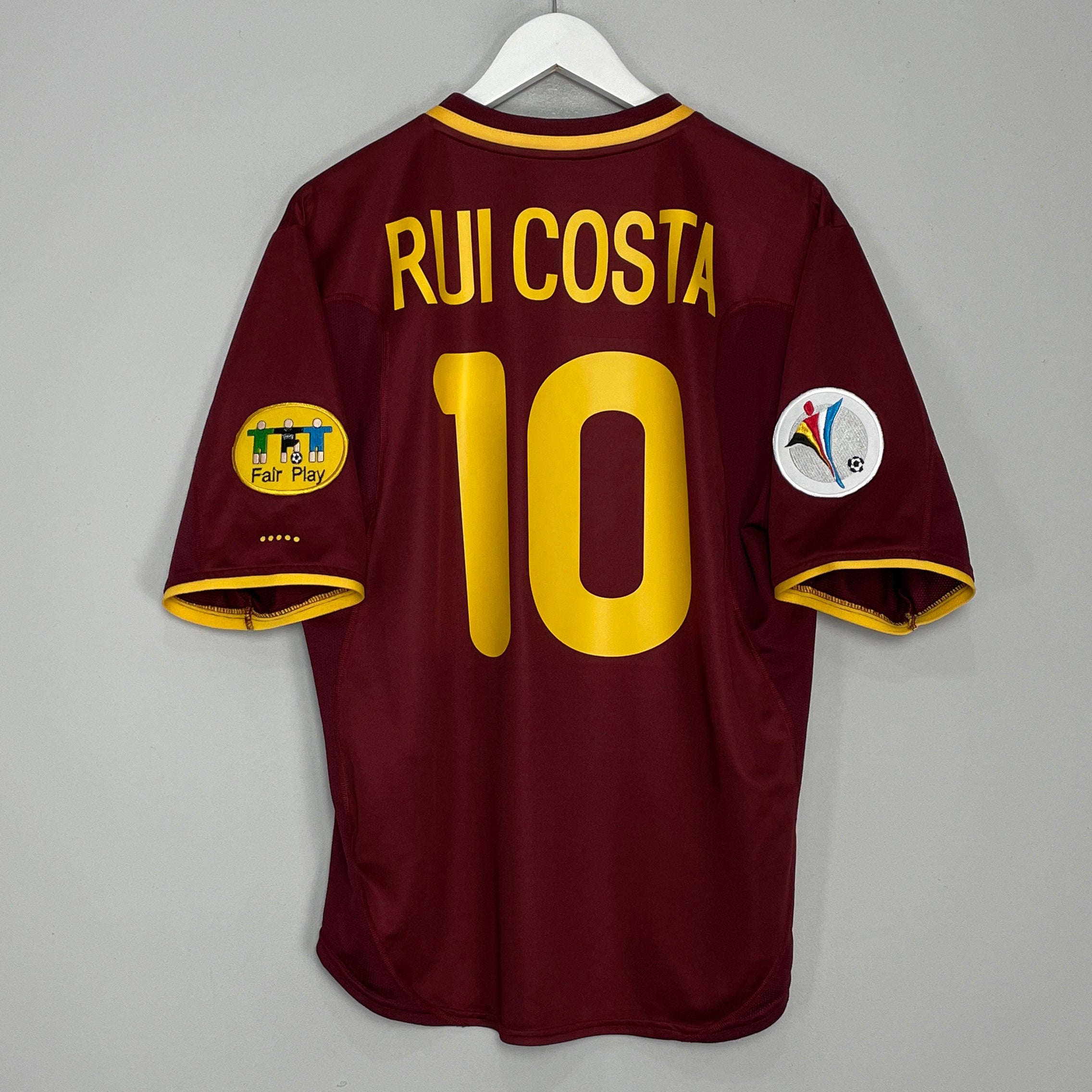 Shop 2000/02 PORTUGAL RUI COSTA #10 HOME SHIRT (M/L) NIKE, classic football shirts, vintage football shirts & retro soccer jerseys at Cult Kits