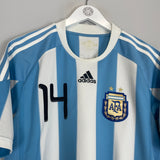 2010/11 ARGENTINA MASCHERANO #14 HOME SHIRT (M) ADIDAS