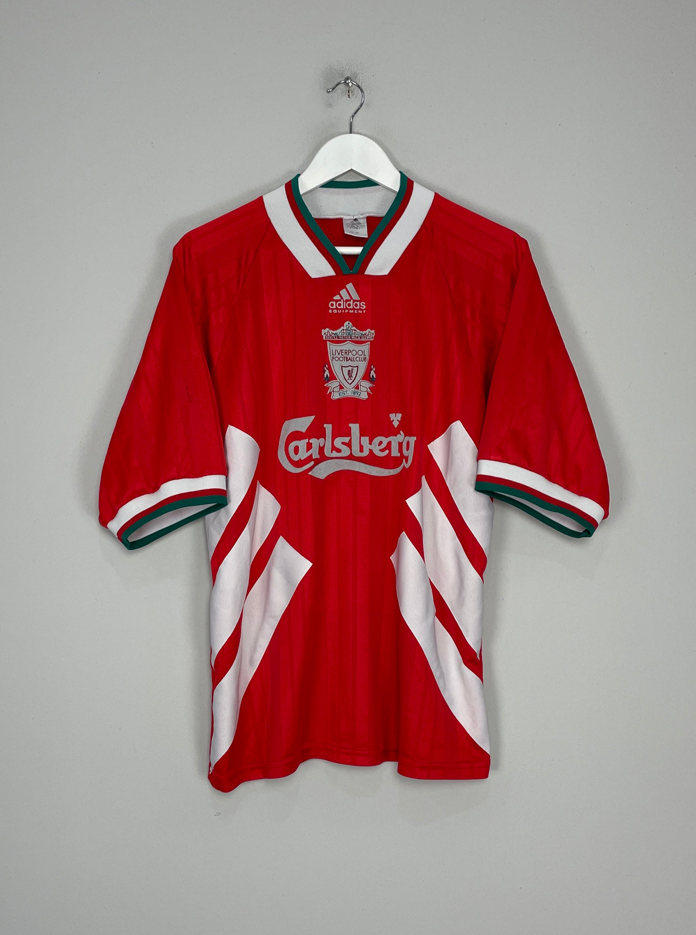 Shop 1993/95 LIVERPOOL HOME SHIRT (XL) ADIDAS, classic football shirts, vintage football shirts & retro soccer jerseys at Cult Kits