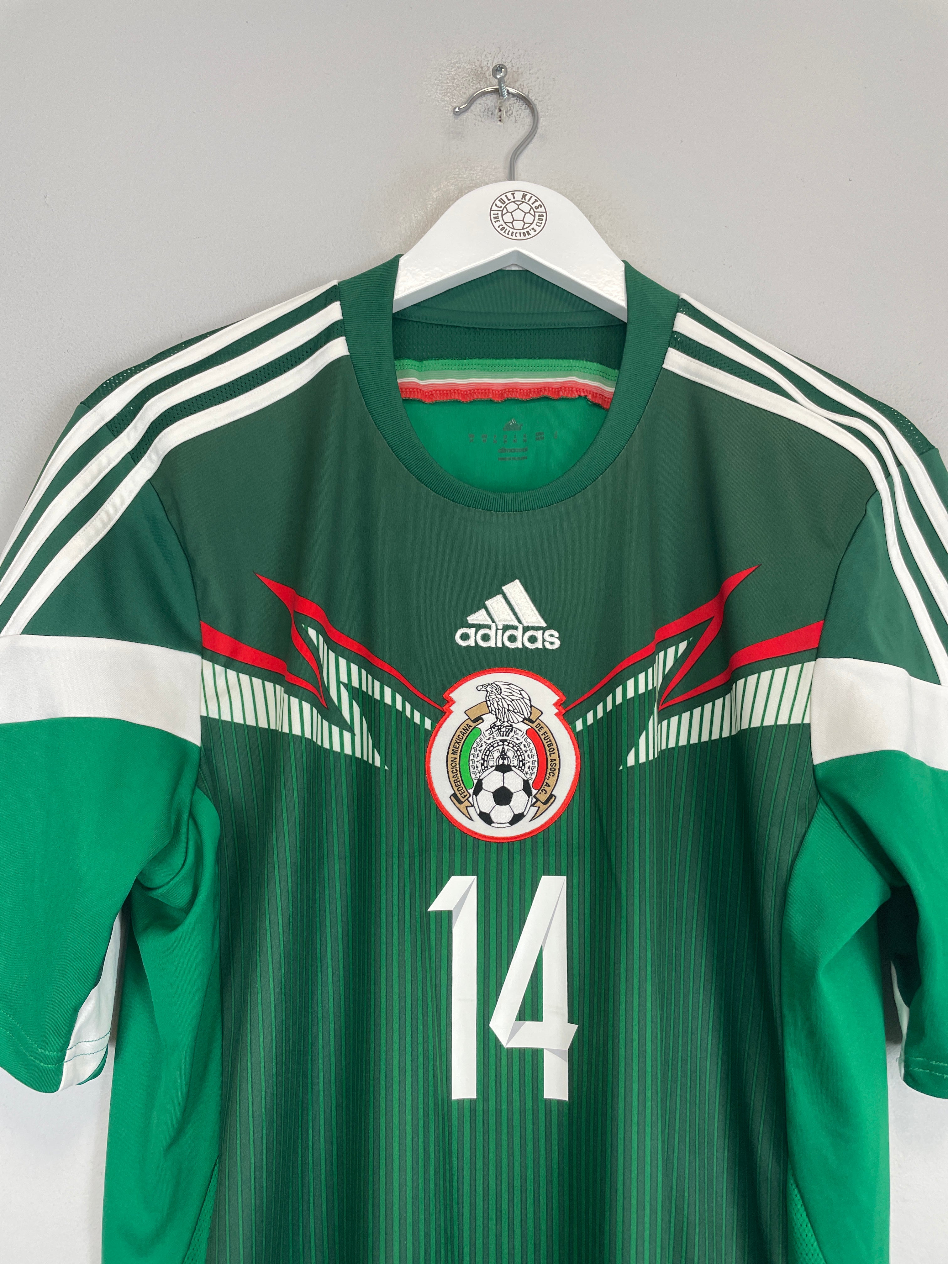 Shop 2014 MEXICO J.HERNANDEZ #14 HOME SHIRT (M) ADIDAS, classic football shirts, vintage football shirts & retro soccer jerseys at Cult Kits