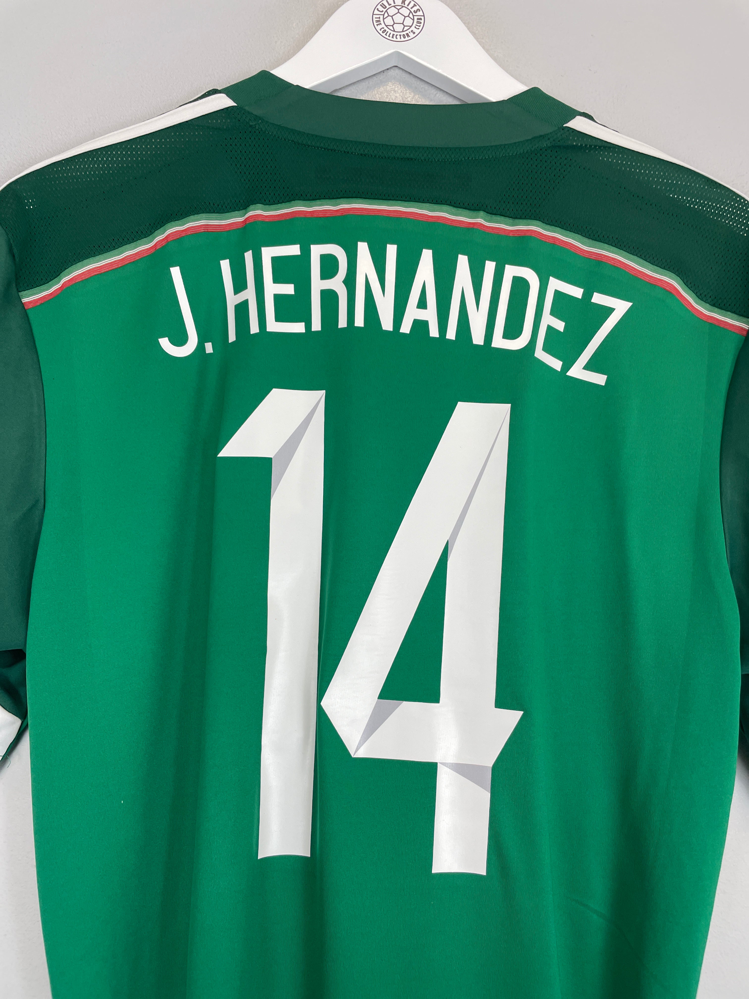 Shop 2014 MEXICO J.HERNANDEZ #14 HOME SHIRT (M) ADIDAS, classic football shirts, vintage football shirts & retro soccer jerseys at Cult Kits
