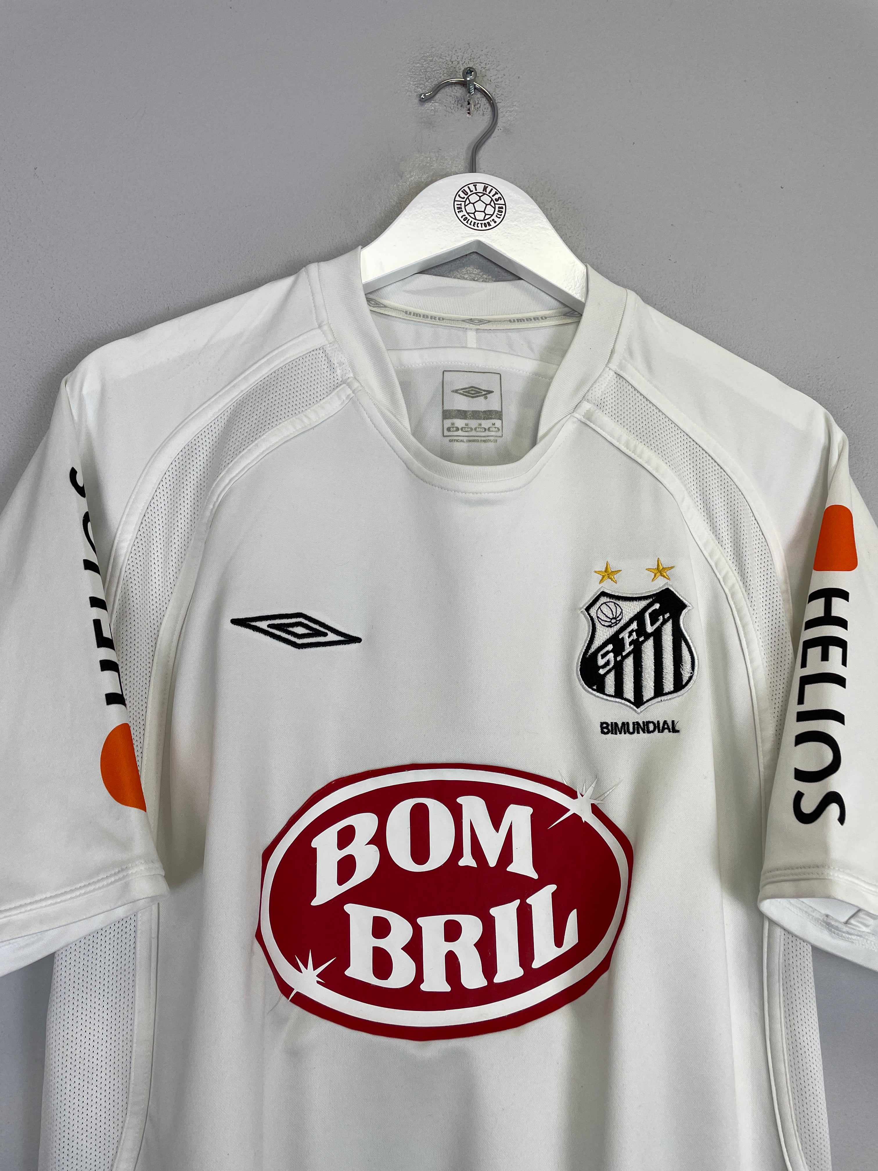 Shop 2002/03 SANTOS ROBINHO #7 HOME SHIRT (M) UMBRO, classic football shirts, vintage football shirts & retro soccer jerseys at Cult Kits