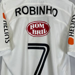 Shop 2002/03 SANTOS ROBINHO #7 HOME SHIRT (M) UMBRO, classic football shirts, vintage football shirts & retro soccer jerseys at Cult Kits