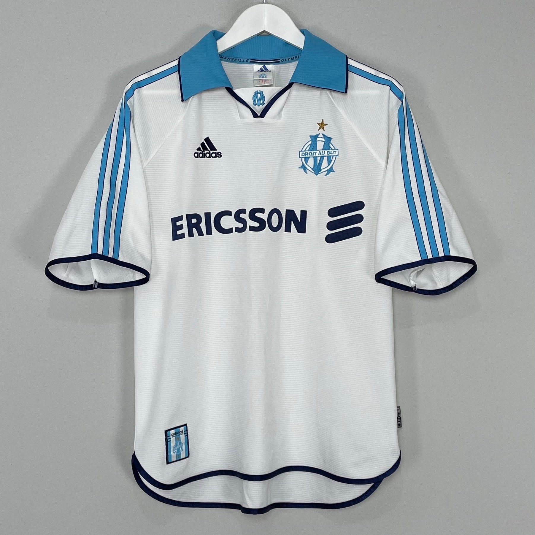 Shop 1999/00 MARSEILLE HOME SHIRT (M) ADIDAS, classic football shirts, vintage football shirts & retro soccer jerseys at Cult Kits
