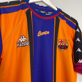 Shop 1997/98 BARCELONA RIVALDO #11 AWAY SHIRT (L) KAPPA, classic football shirts, vintage football shirts & retro soccer jerseys at Cult Kits