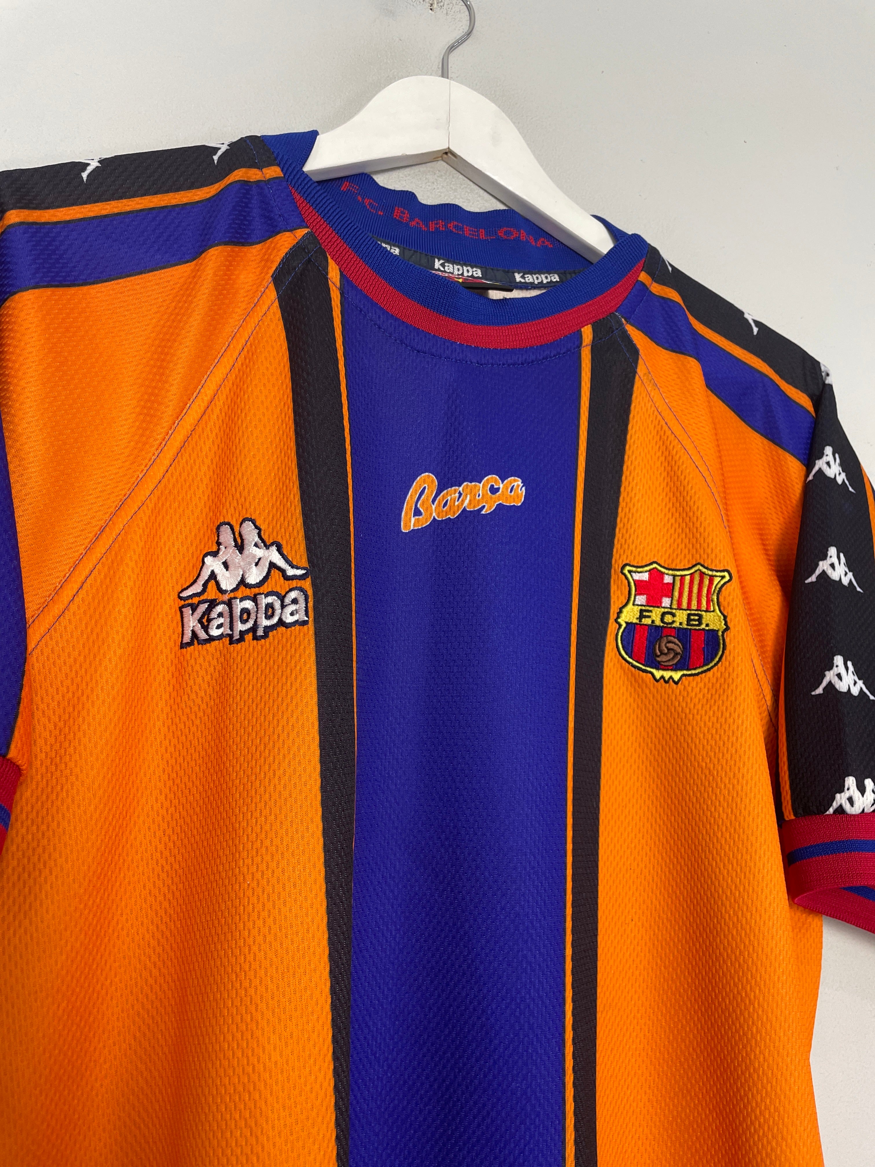 Shop 1997/98 BARCELONA RIVALDO #11 AWAY SHIRT (L) KAPPA, classic football shirts, vintage football shirts & retro soccer jerseys at Cult Kits