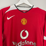 2004/06 MANCHESTER UNITED V.NISTELROOY #10 L/S C/L HOME SHIRT (M) NIKE
