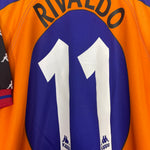 Shop 1997/98 BARCELONA RIVALDO #11 AWAY SHIRT (L) KAPPA, classic football shirts, vintage football shirts & retro soccer jerseys at Cult Kits