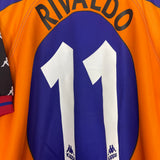 Shop 1997/98 BARCELONA RIVALDO #11 AWAY SHIRT (L) KAPPA, classic football shirts, vintage football shirts & retro soccer jerseys at Cult Kits