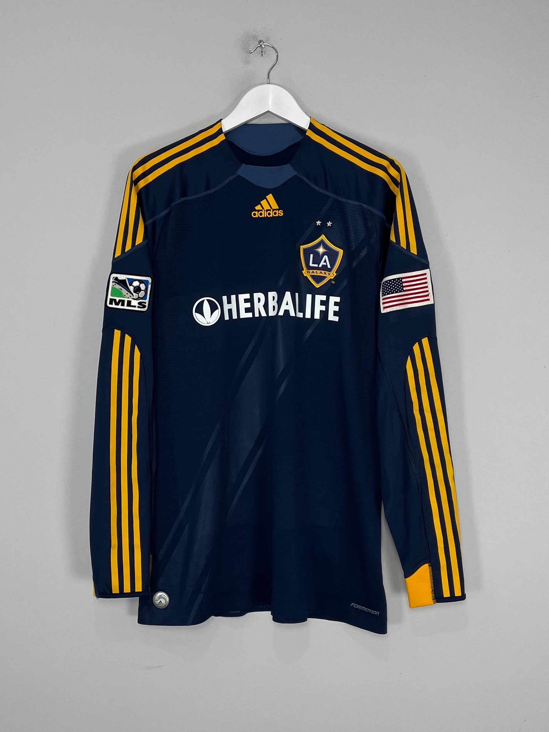 Shop 2013/15 LA GALAXY BECKHAM #23 *PLAYER ISSUE* L/S AWAY SHIRT (L) ADIDAS, classic football shirts, vintage football shirts & retro soccer jerseys at Cult Kits