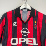 Shop 1995/96 AC MILAN WEAH #9 HOME SHIRT (M) LOTTO, classic football shirts, vintage football shirts & retro soccer jerseys at Cult Kits