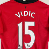 2013/14 MANCHESTER UNITED VIDIC #15 HOME SHIRT (XL.KIDS) NIKE