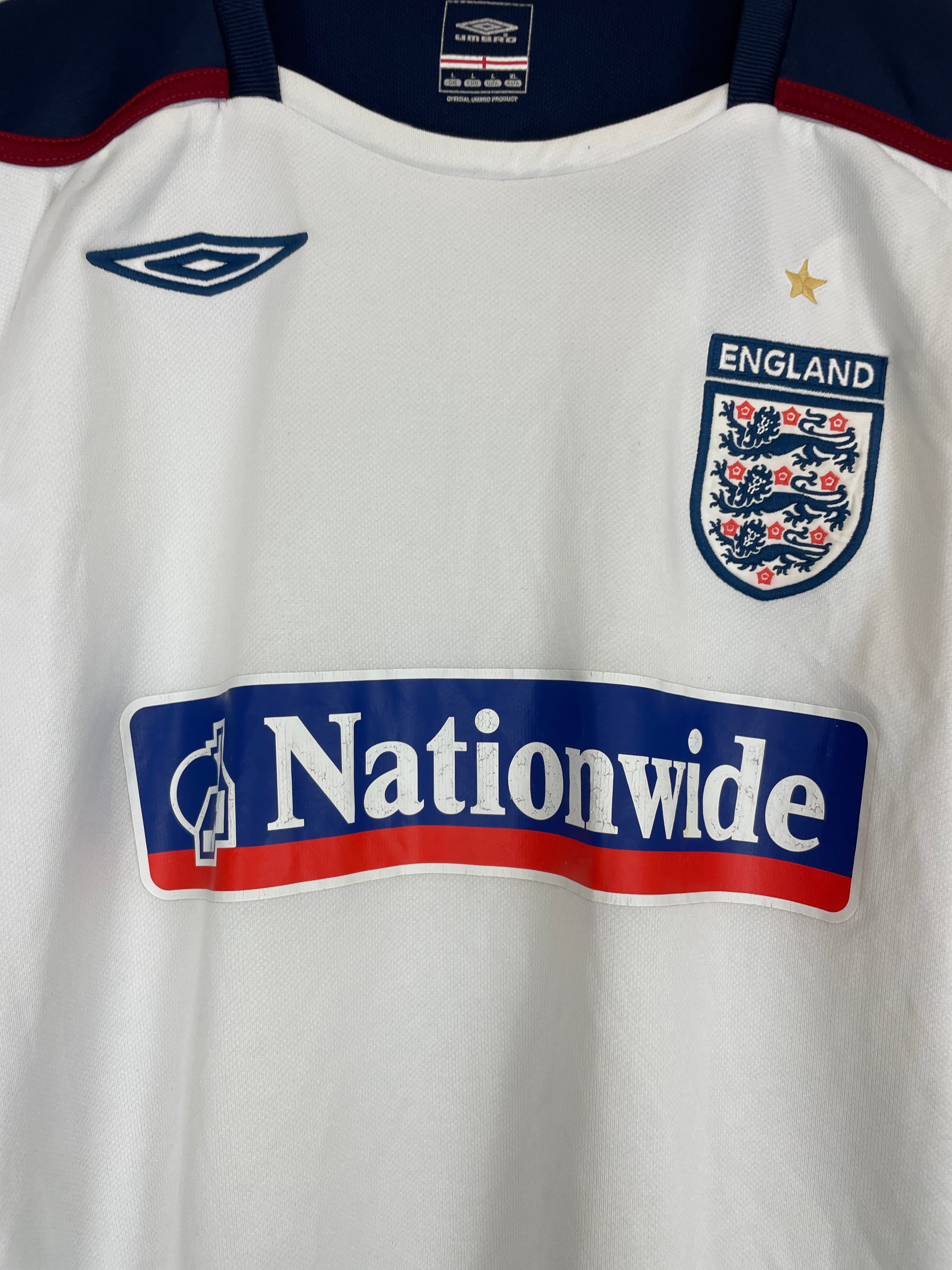 Shop 2007/08 ENGLAND TRAINING SHIRT (L) UMBRO, classic football shirts, vintage football shirts & retro soccer jerseys at Cult Kits