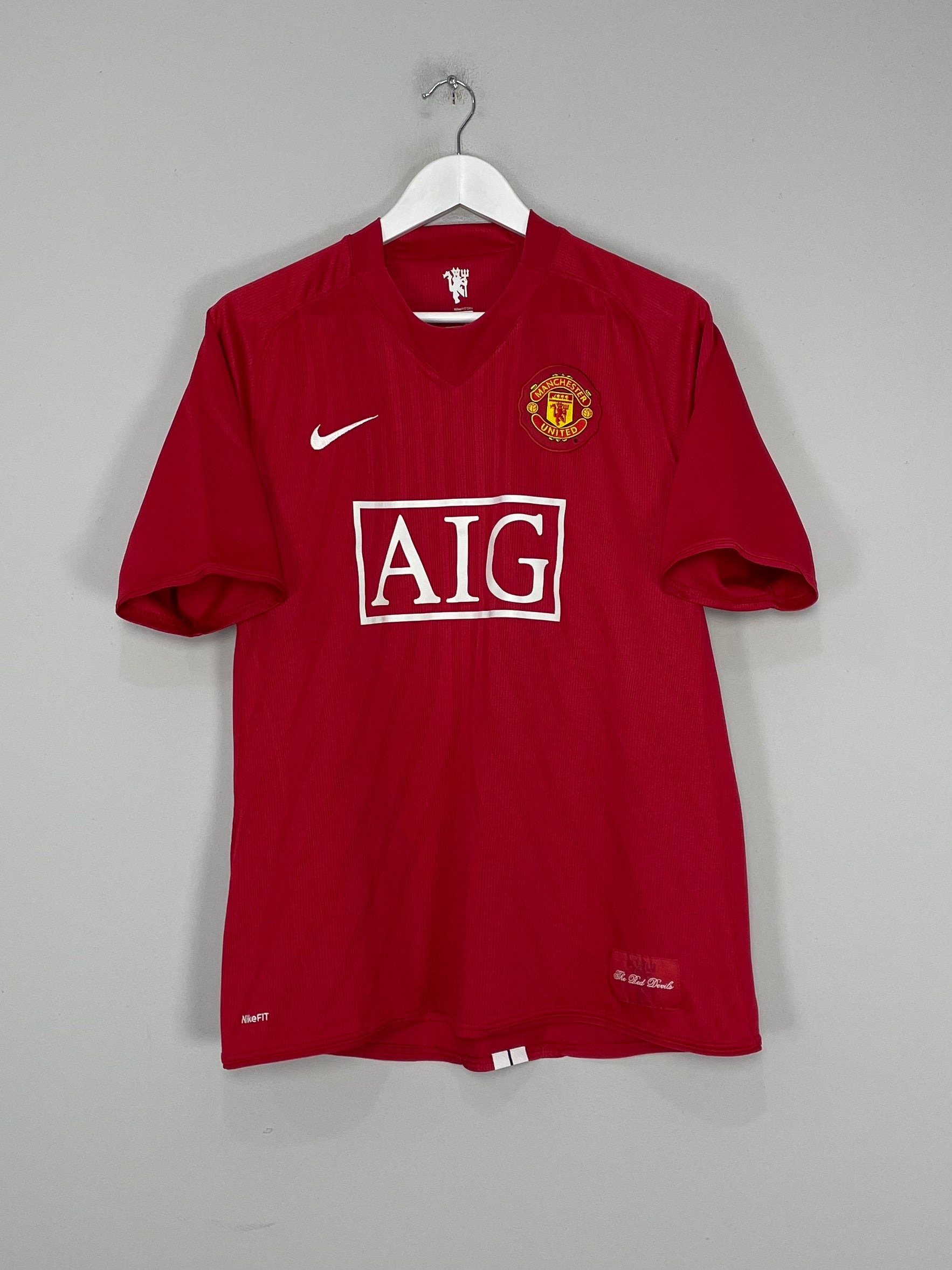 Shop 2007/09 MANCHESTER UNITED RONALDO #7 HOME SHIRT (L) NIKE, classic football shirts, vintage football shirts & retro soccer jerseys at Cult Kits