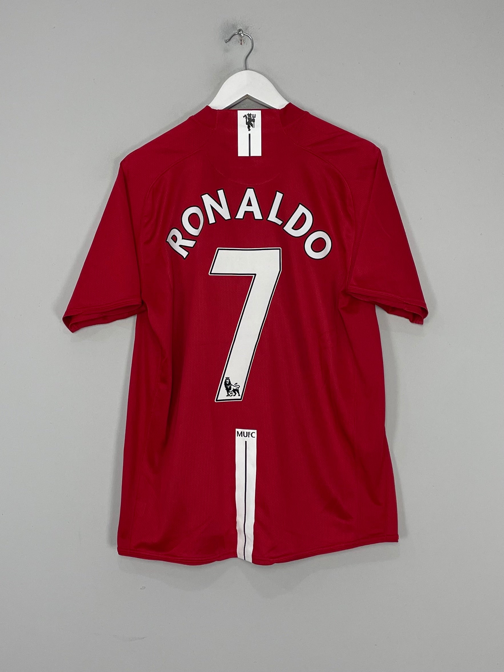 Shop 2007/09 MANCHESTER UNITED RONALDO #7 HOME SHIRT (L) NIKE, classic football shirts, vintage football shirts & retro soccer jerseys at Cult Kits