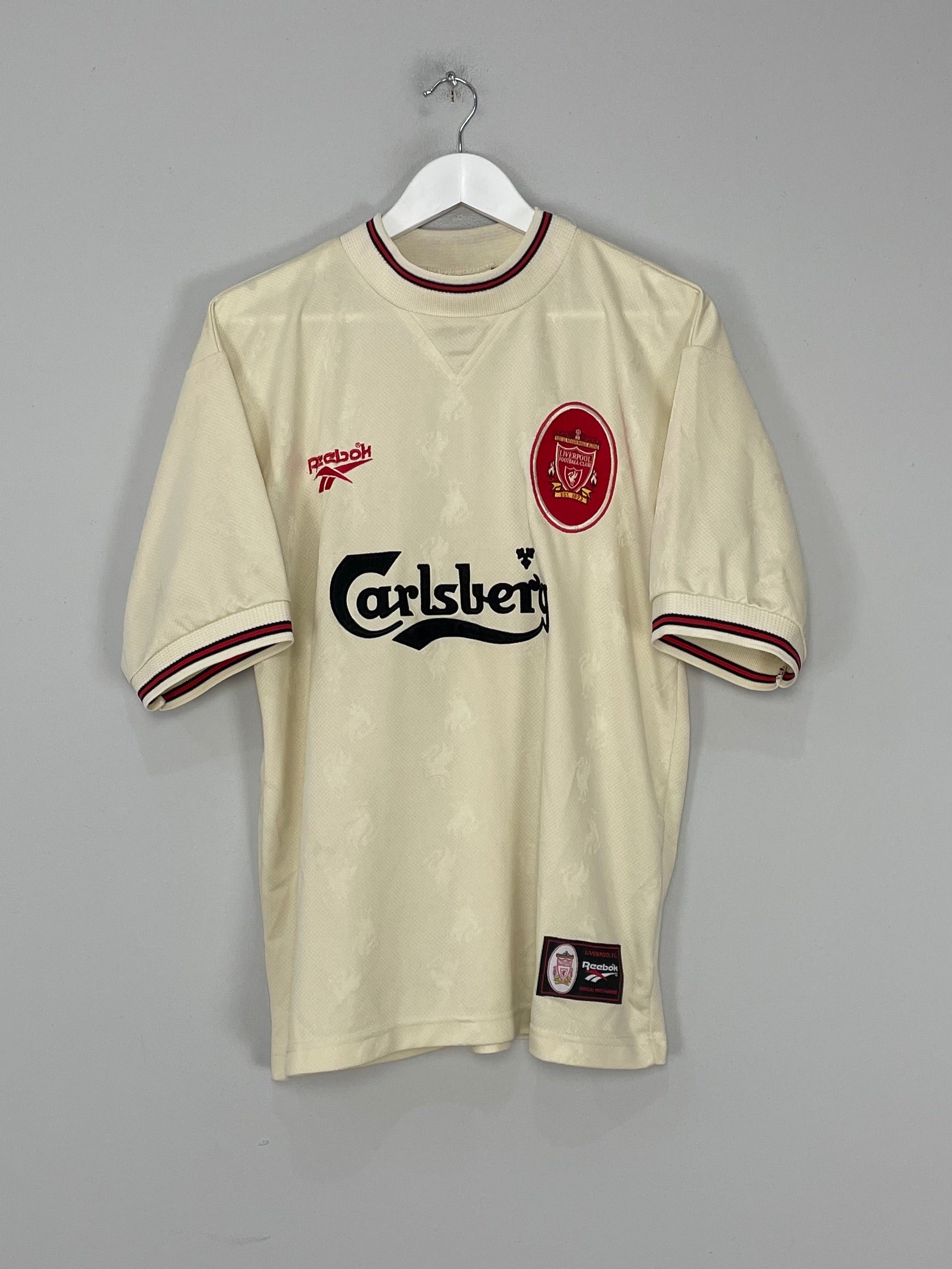 Shop 1996/97 LIVERPOOL AWAY SHIRT (M) REEBOK, classic football shirts, vintage football shirts & retro soccer jerseys at Cult Kits