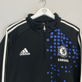 Shop 2011/12 CHELSEA 1/4 ZIP TRAINING TOP (L) ADIDAS, classic football shirts, vintage football shirts & retro soccer jerseys at Cult Kits