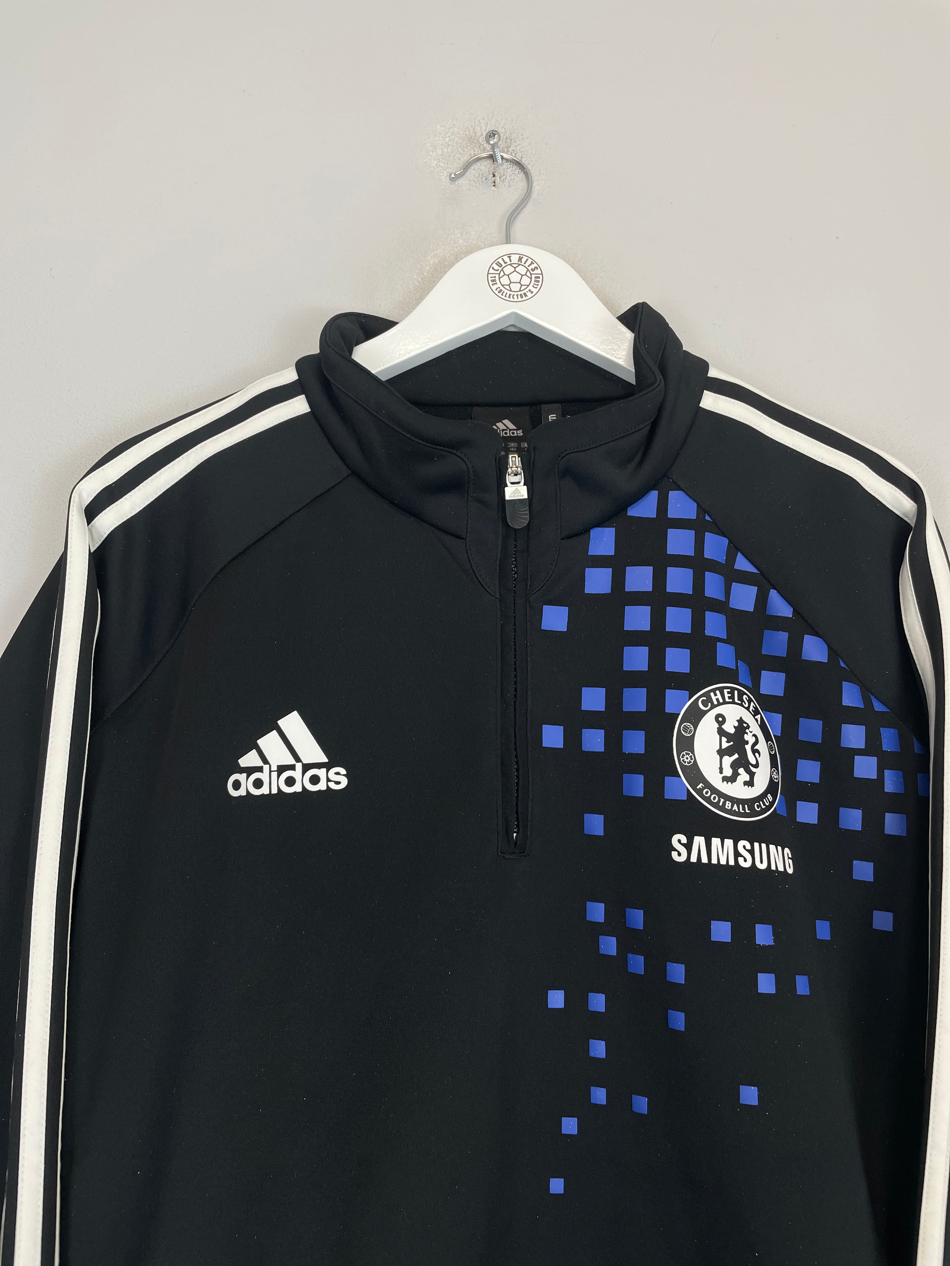 Shop 2011/12 CHELSEA 1/4 ZIP TRAINING TOP (L) ADIDAS, classic football shirts, vintage football shirts & retro soccer jerseys at Cult Kits